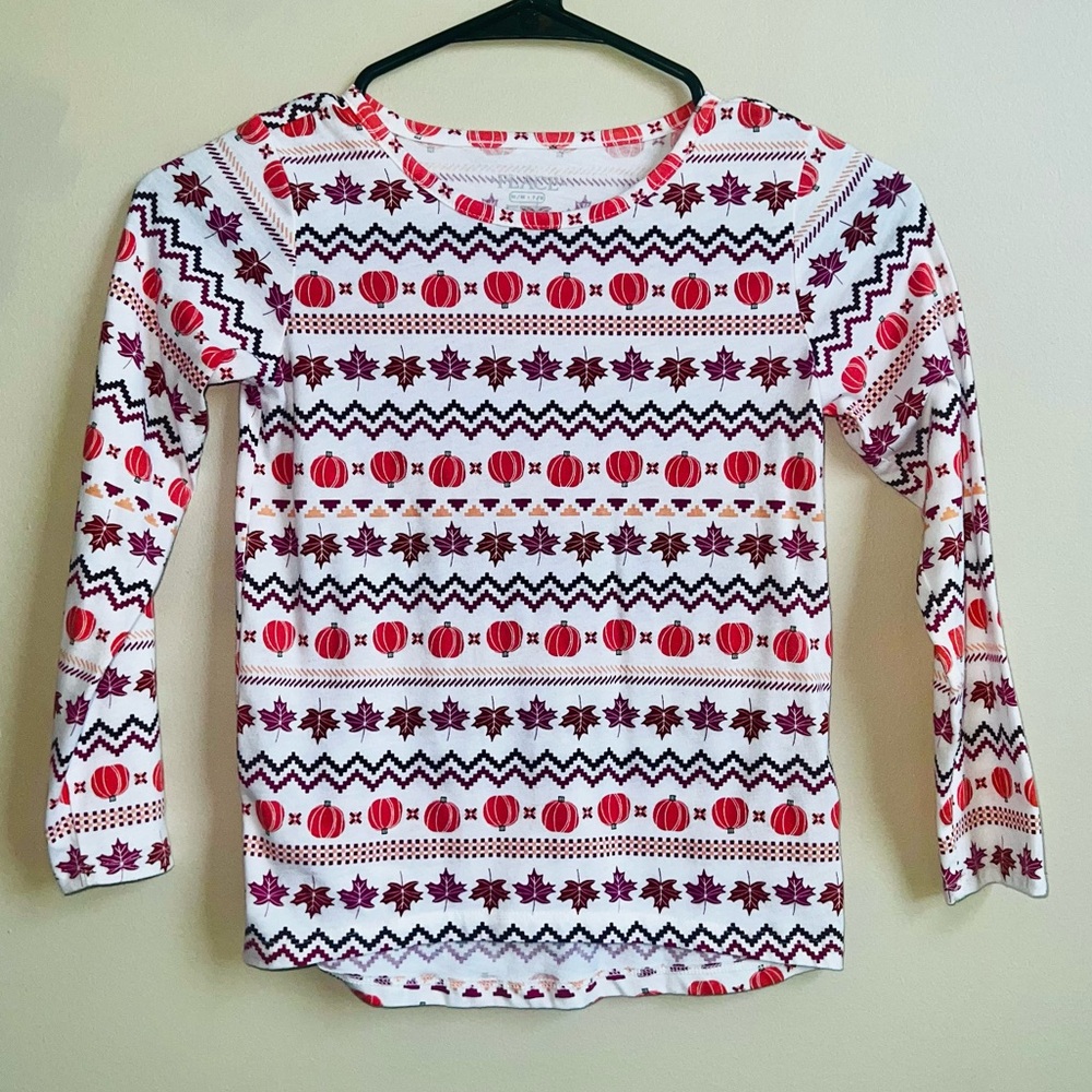 The Children’s Place Girls 7/8 Medium Fall Halloween Leaves Long sleeve Shirt